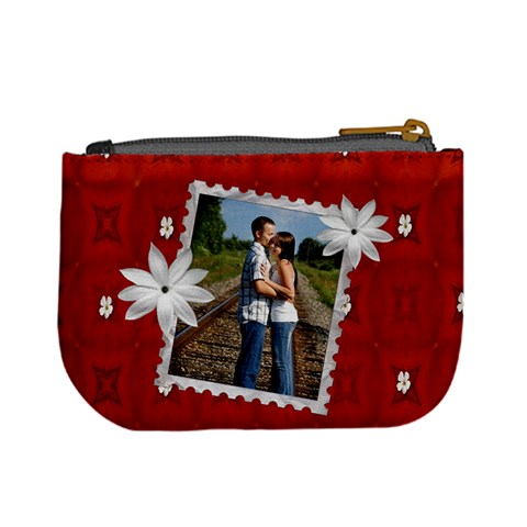 Red Floral Mini Coin Purse By Lil Back