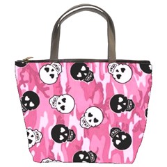 pink skull4 bucket bag