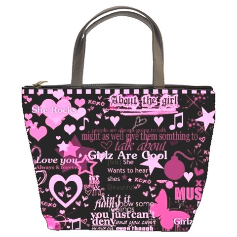 Pinkpunk1 Bucket Bag By Bags n Brellas Front