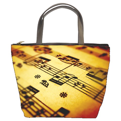 Sheet Music1 Bucket Bag By Bags n Brellas Front