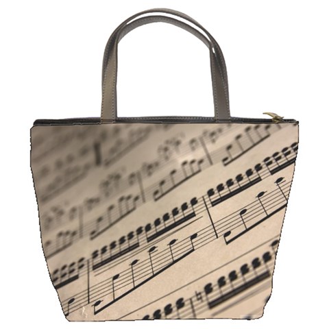 Sheet Music2 Bucket Bag By Bags n Brellas Back