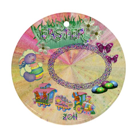 Easter 2023 Round Pastel Ornament By Ellan Front