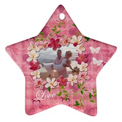 Love Hearts n Flowers Pastel ornament - Ornament (Star)