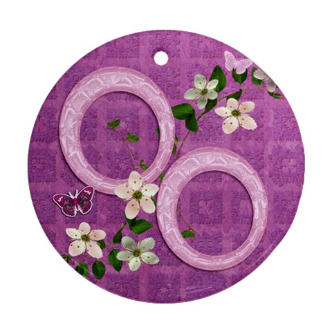 Lavender Flower Round Ornament By Ellan Front