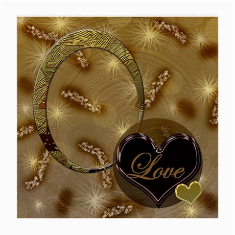 Love Gold Glass Cloth Med By Ellan Front