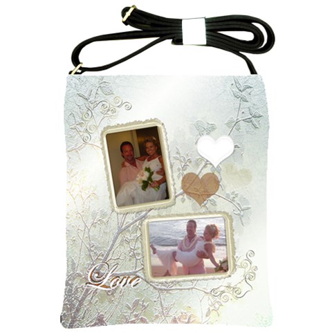 White Love Wedding Sling Bag By Ellan Front