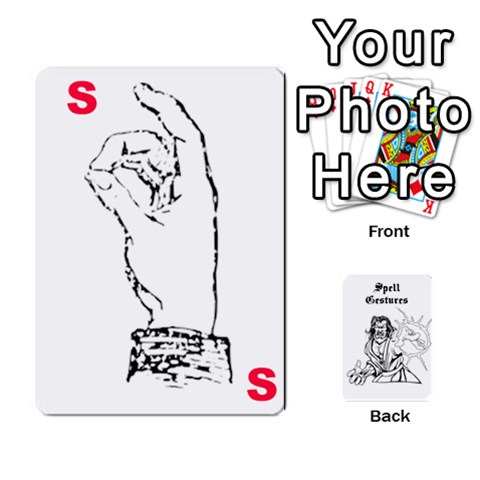 Wavinghands Spell Gesture Cards By Walt O hara Front - Spade7