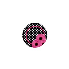 Pink flower - Button - 1  Mini Button