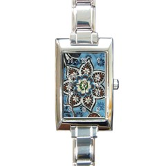 Blue Rectangle Watch - Rectangle Italian Charm Watch