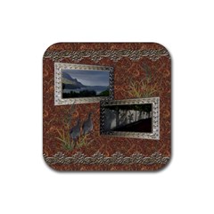 shadow frame square rubber coaster - Rubber Coaster (Square)