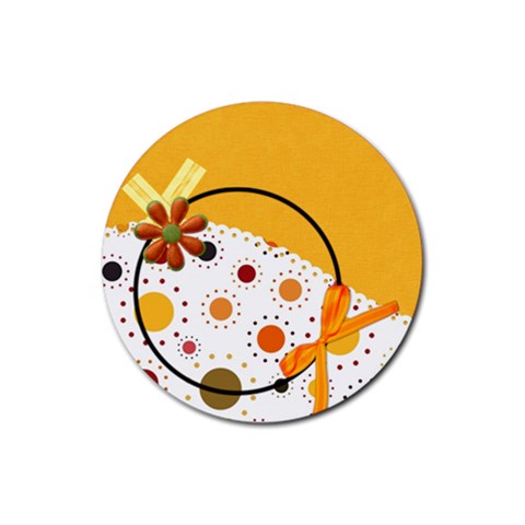 Tangerine Breeze 4pk Round Coaster Set 1 By Lisa Minor Front