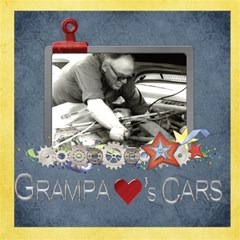 Grandpa Cars - ScrapBook Page 12  x 12 