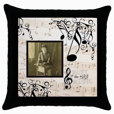 Must Be The Music Throw Pillow By Catvinnat Front