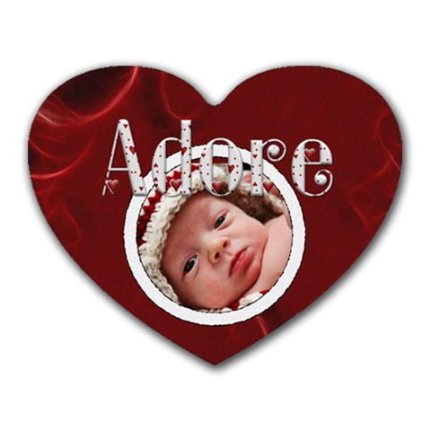 Adore Heart Shaped Mousepad By Lil Front