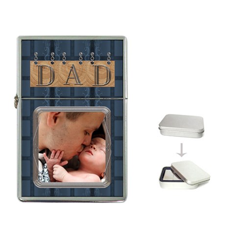 Dad Blue Flip Top Lighter By Lil Front