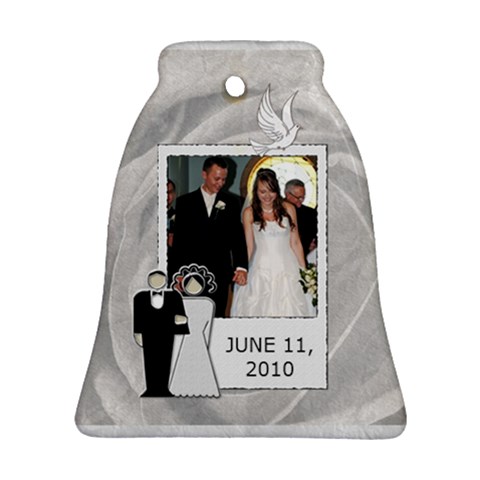 Wedding Date Bell Ornament By Lil Front