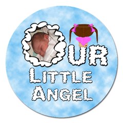 Our Little Angel Girl Round 5 inch Magnet - Magnet 5  (Round)
