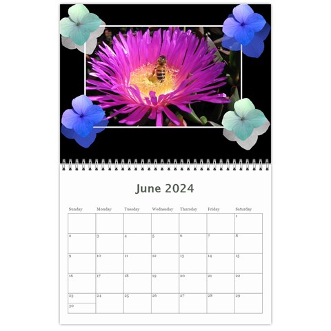 Modern Black And White Calendar 2024 (any Year) By Deborah Jun 2024