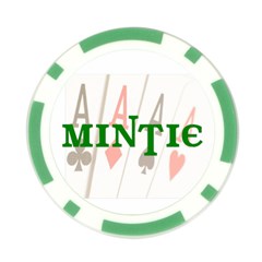 Mintie Poker NIGHT Chip Green - Poker Chip Card Guard