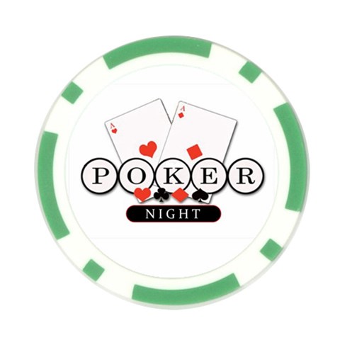 Mintie Poker Night Chip Green By Jenny Back