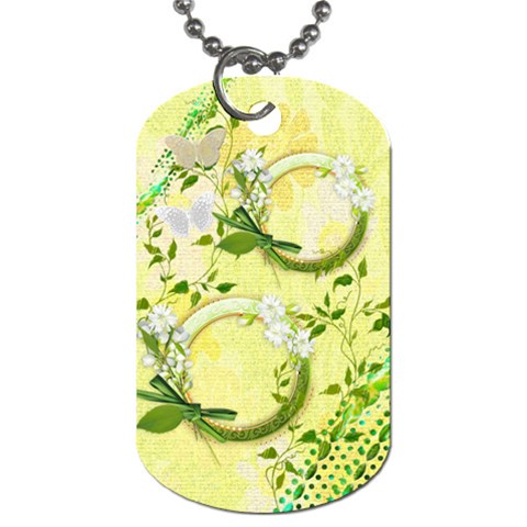 Spring Flower Floral Yellow Dog Tag By Ellan Front