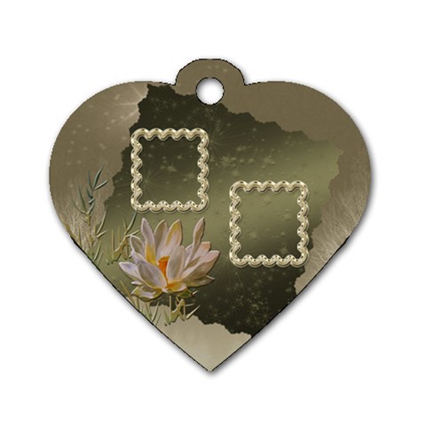 Neutral Shiny Heart Dog Tag By Ellan Front