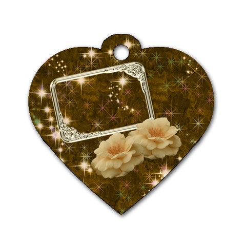 Rose Gold2 Heart Dog Tag By Ellan Front