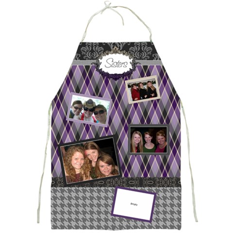 Royal Silhouette Sisters Full Print Apron By Klh Front