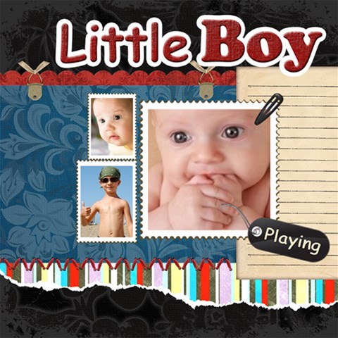 Little Boy By Joely 12 x12  Scrapbook Page - 1