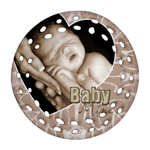 Baby Mine Single Sided Filigree Ornament By Catvinnat Front
