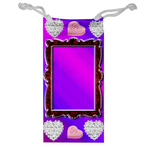 Diamond Heart Jewelry Bag By Kim Blair Front