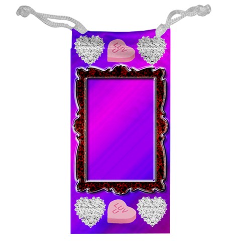Diamond Heart Jewelry Bag By Kim Blair Back