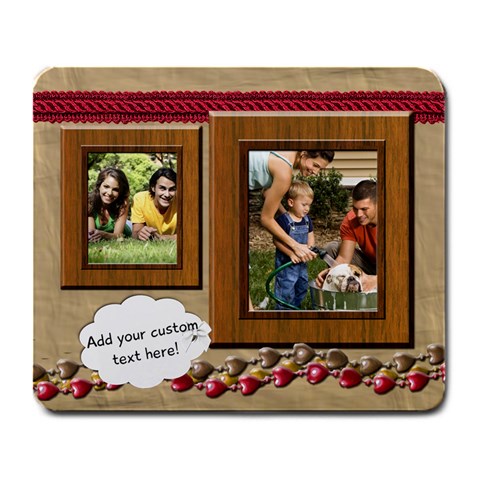 Brown Red Frames Photo Mousepad By Angela Front