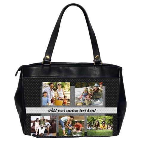 Gray Dots Photo Collage Bag By Angela Back