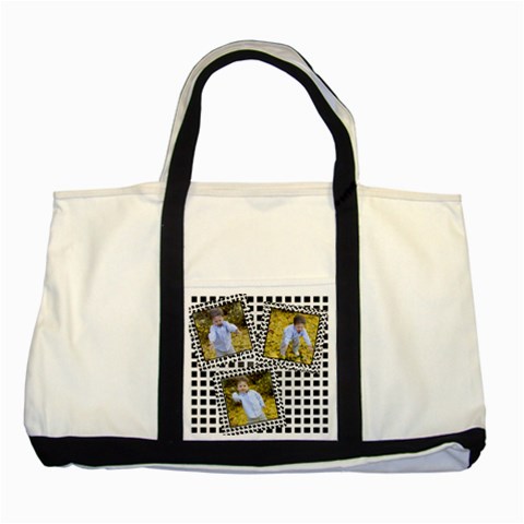 Black And White Layered Tote By Deborah Front