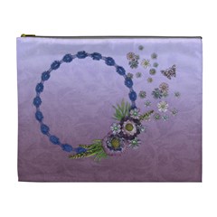 Purple Flowers/Heal-cosmetic bag (XL)