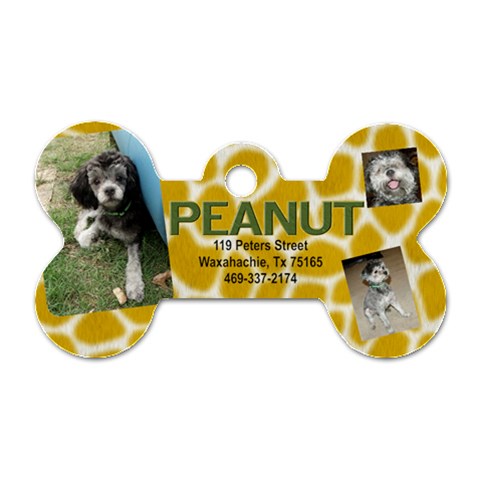Peanut Dog Tag By April Front