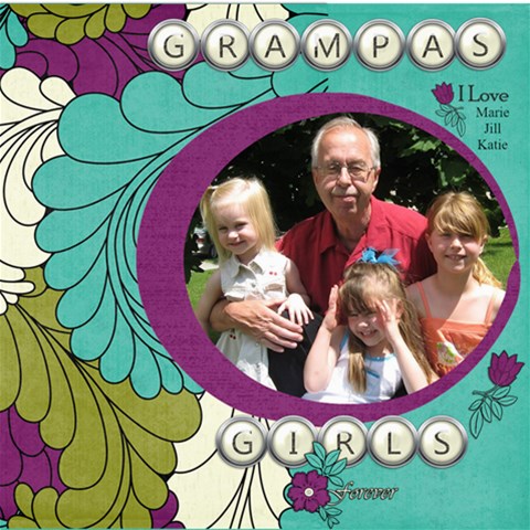 Grampas Girls By Marilyn Holtien 8 x8  Scrapbook Page - 1