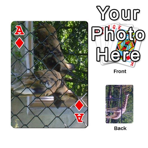 Ace Zoo Animal Playing Cards By Kim Blair Front - DiamondA