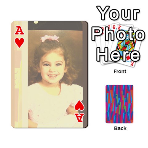 Ace Photo Playing Cards By Lou Fazio Front - HeartA