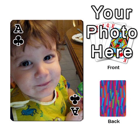 Ace Photo Playing Cards By Lou Fazio Front - ClubA