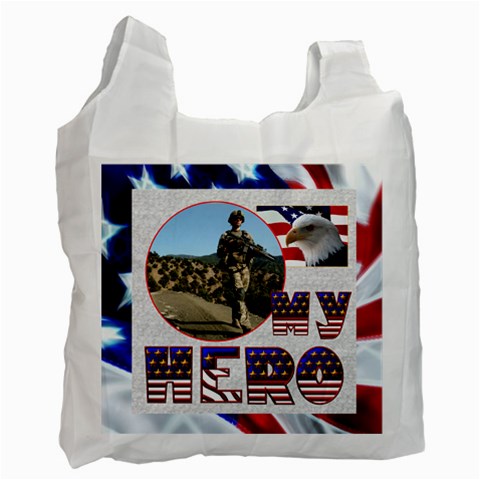My Hero Us Military Recycle Bag Double Sided By Catvinnat Front