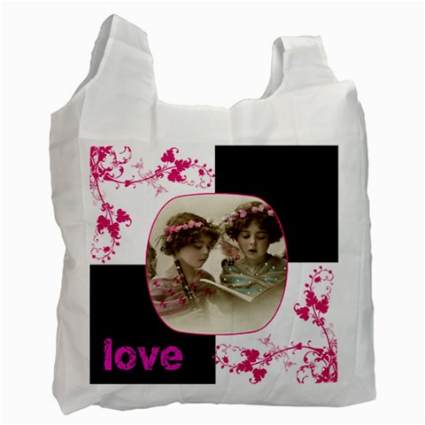Pinkadink Recycle Bag Double Sided By Catvinnat Front