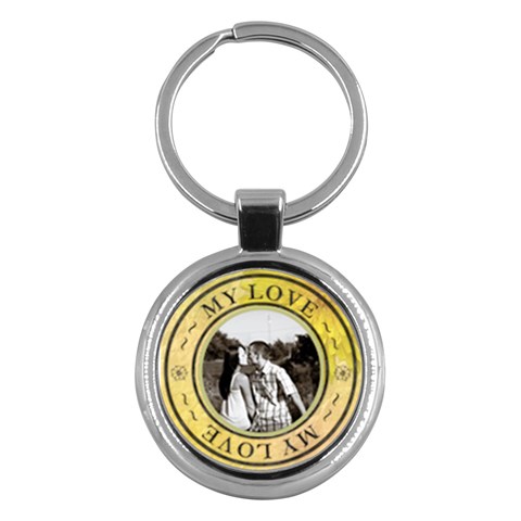 My Love Round Key Chain By Lil Front