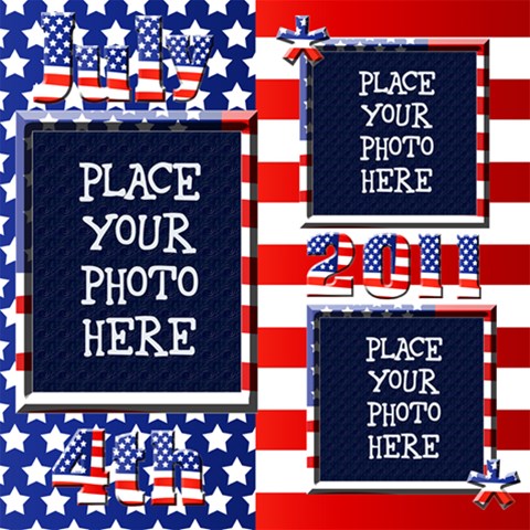 4th Of July 12x12 Scrapbook Pages By Chere s Creations 12 x12  Scrapbook Page - 4