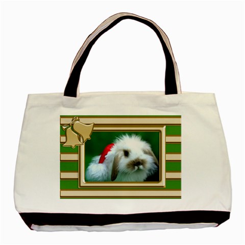 Green And Gold Christmas Tote By Deborah Front
