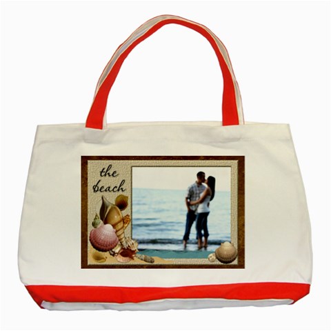 The Beach Red Classic Tote Bag By Lil Front