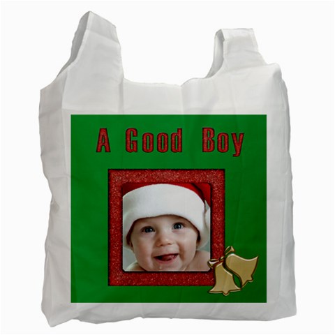 A Good Boy Santa Sack Recycle Bag (2 Sided) By Deborah Front
