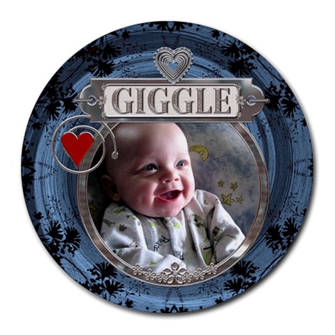 Giggle Round Mousepad By Lil Front