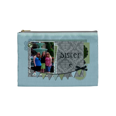 Summer Sophisticate Medium Cosmetic Bag By Klh Front